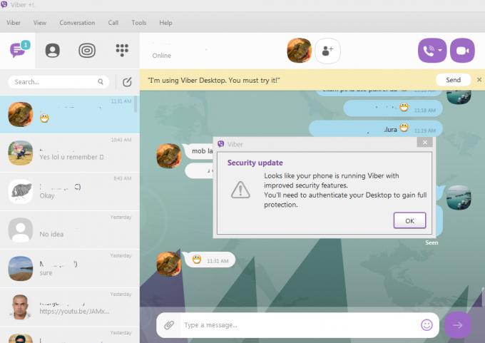 how to update viber on pc